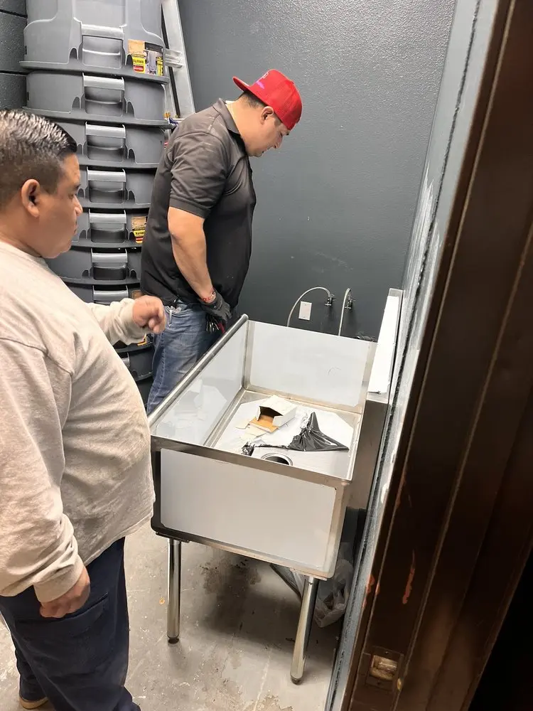 Commercial plumbing and sink installation in Milo
